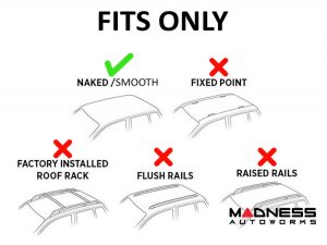 Alfa Romeo Giulia Roof Rack Cross Bars - for models w/o factory roof rails - Black (2017 - 2025) Alfa Romeo Giulia Roof Rack Cross Bars - for models w/o factory roof rails - Black (2017 - 2025)